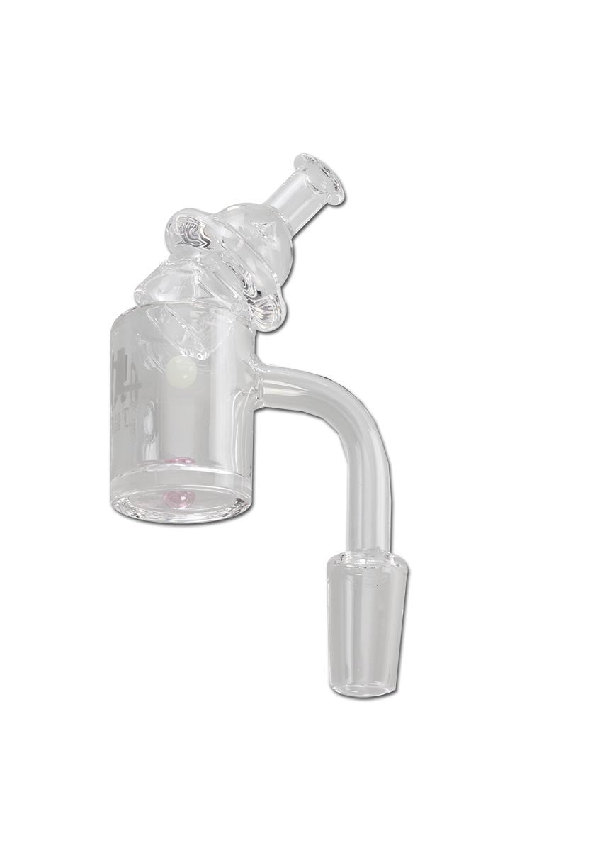 Black Leaf Quartz Banger Spinner Cap + 2 Pearls