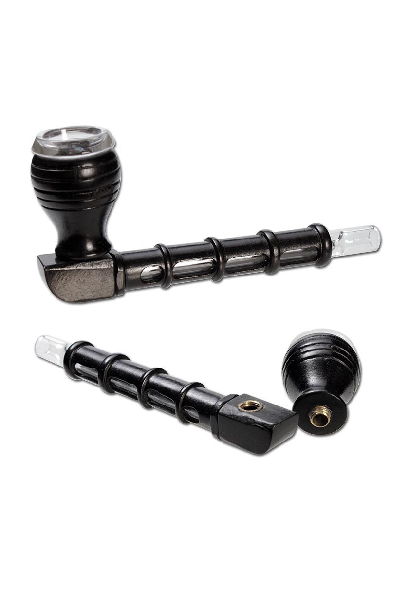 Wood Pipe 2-part with Glass Bowl