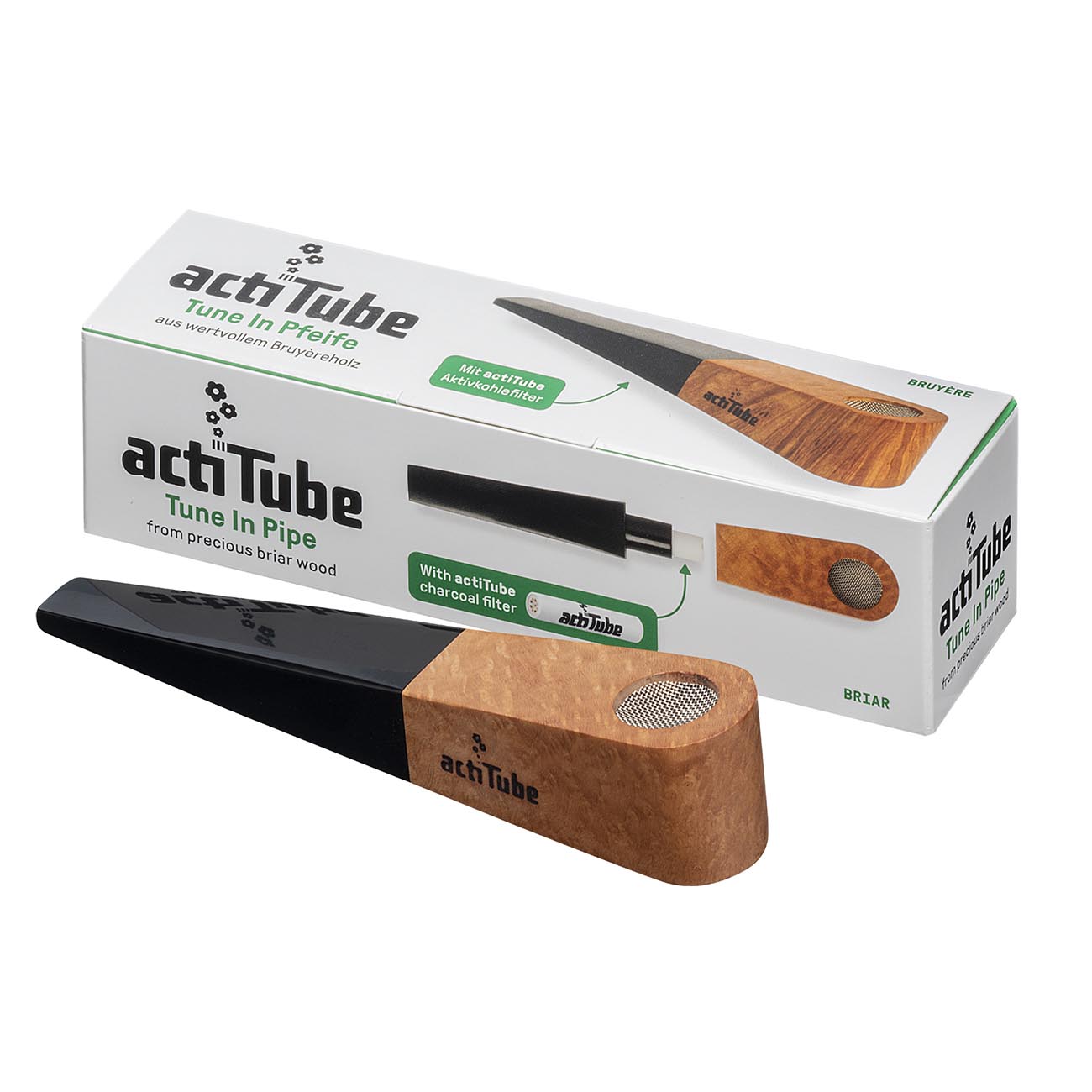 actiTube Briar Wood Pipe