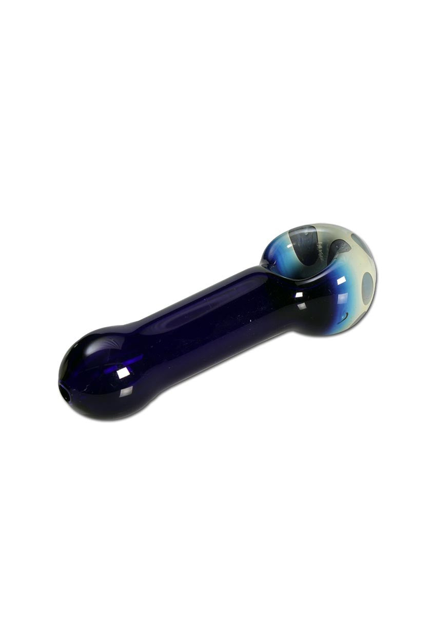 Handpipe glass blue mushroom with dabs