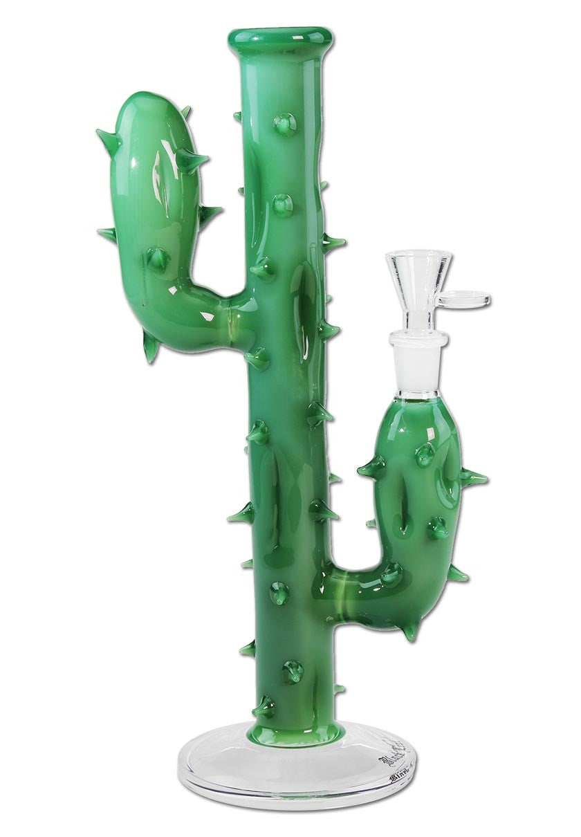 Black Leaf Cactus Bong green