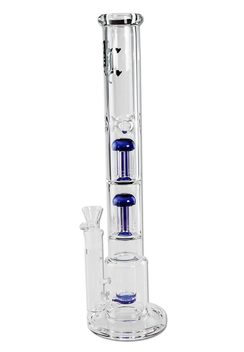BL Ice Bong HoneyComb 2x 6-Arm Tree Perco blue