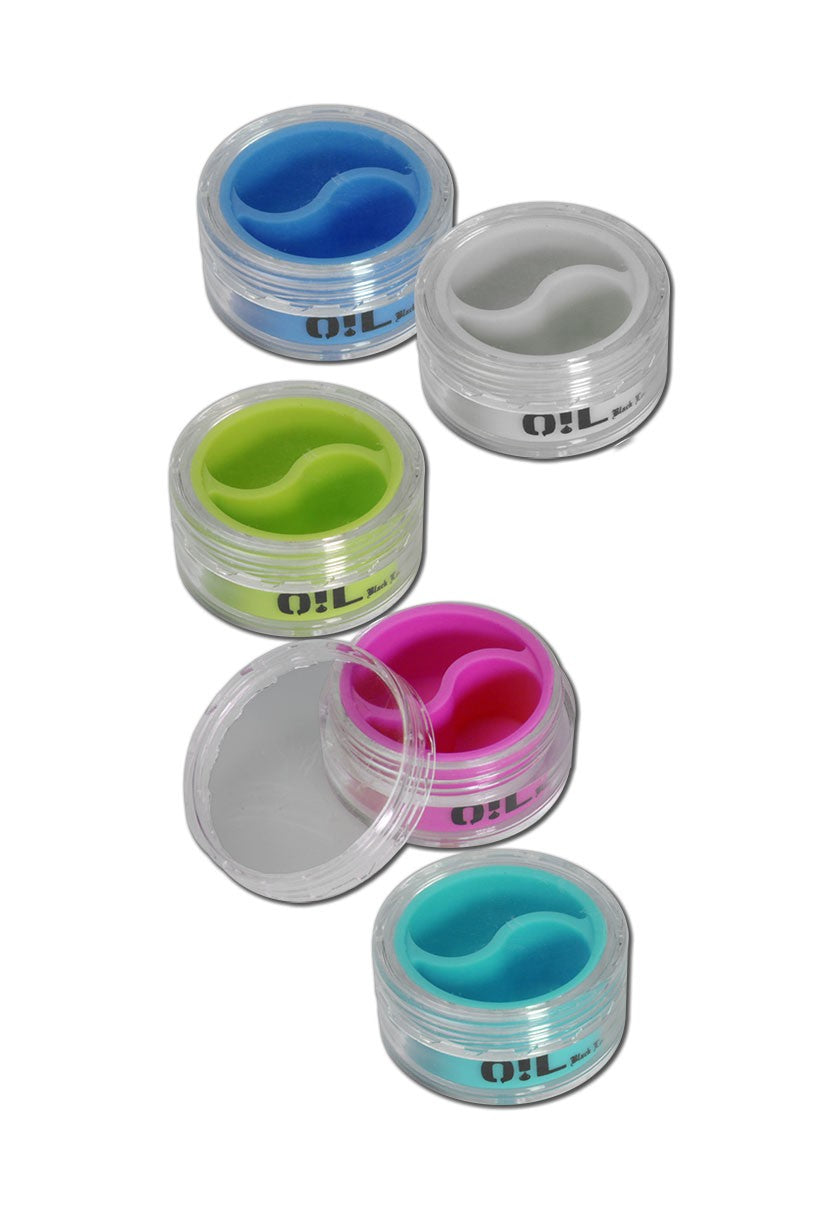 Oil Black Leaf Box with Silicone Inset 2x1,5ml