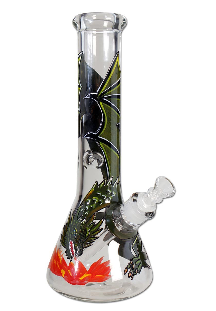 Hand Painted Glass Bong Ice Smaug