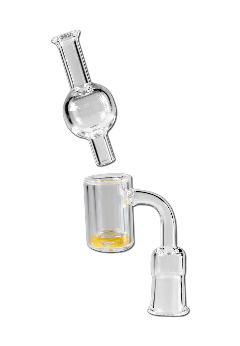 Glass Banger Set clear Grinding with Carb Cap