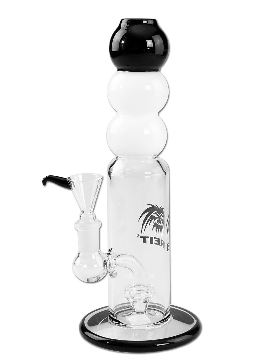 Breit Glass Bong Drum Percolator white/black