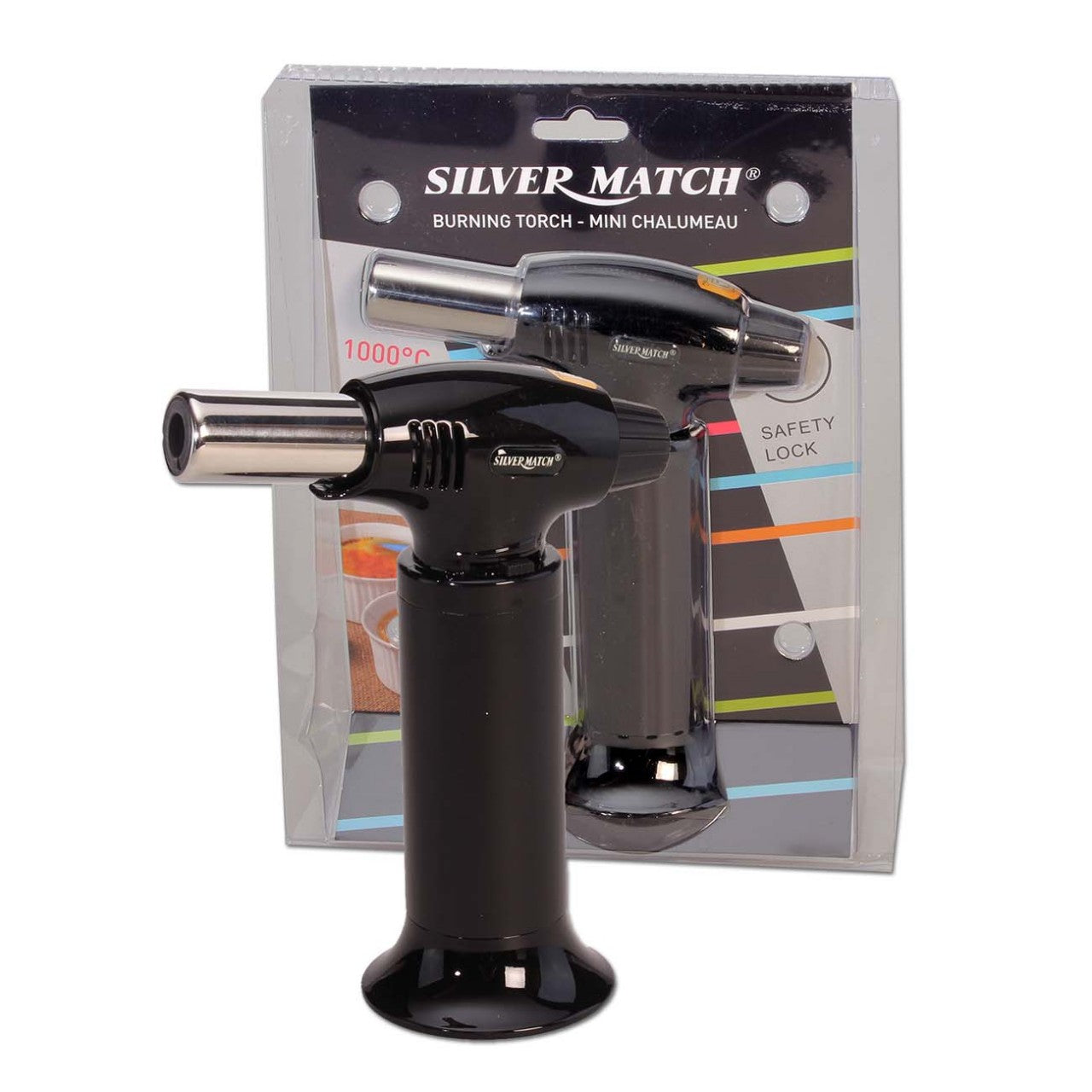 Silver Match Burner with blue flame