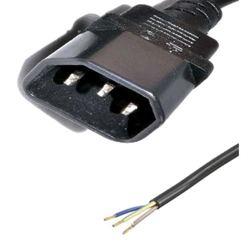 Cavo IEC Plug (R25) + nero 3X1 16A 140 CM