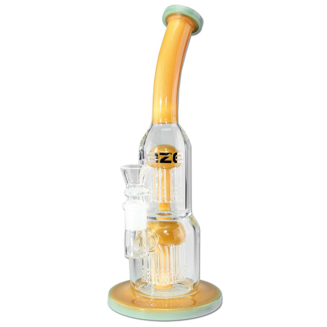 Blaze Glass Bong 2x Tree Perco orange-green