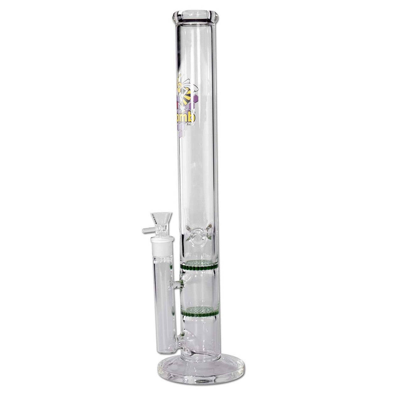 Black Leaf Honey Comb Ice Bong green