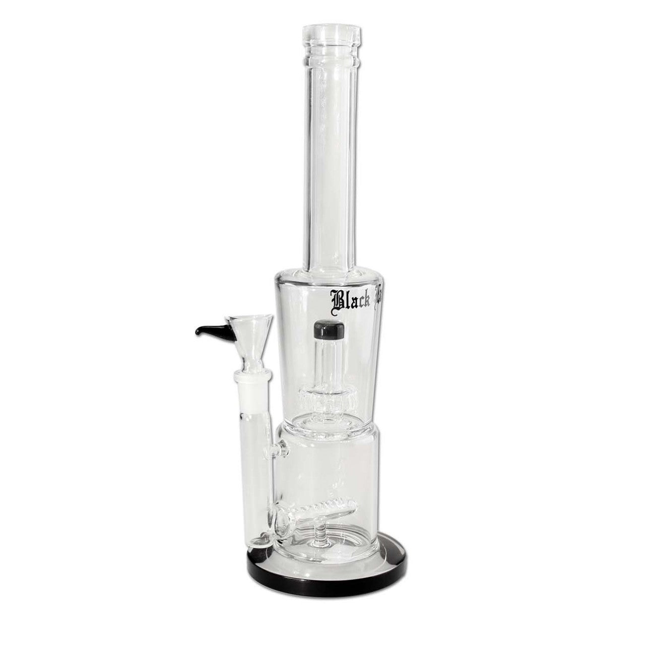 Black Leaf Bong Drum Percolator + Inline Slit