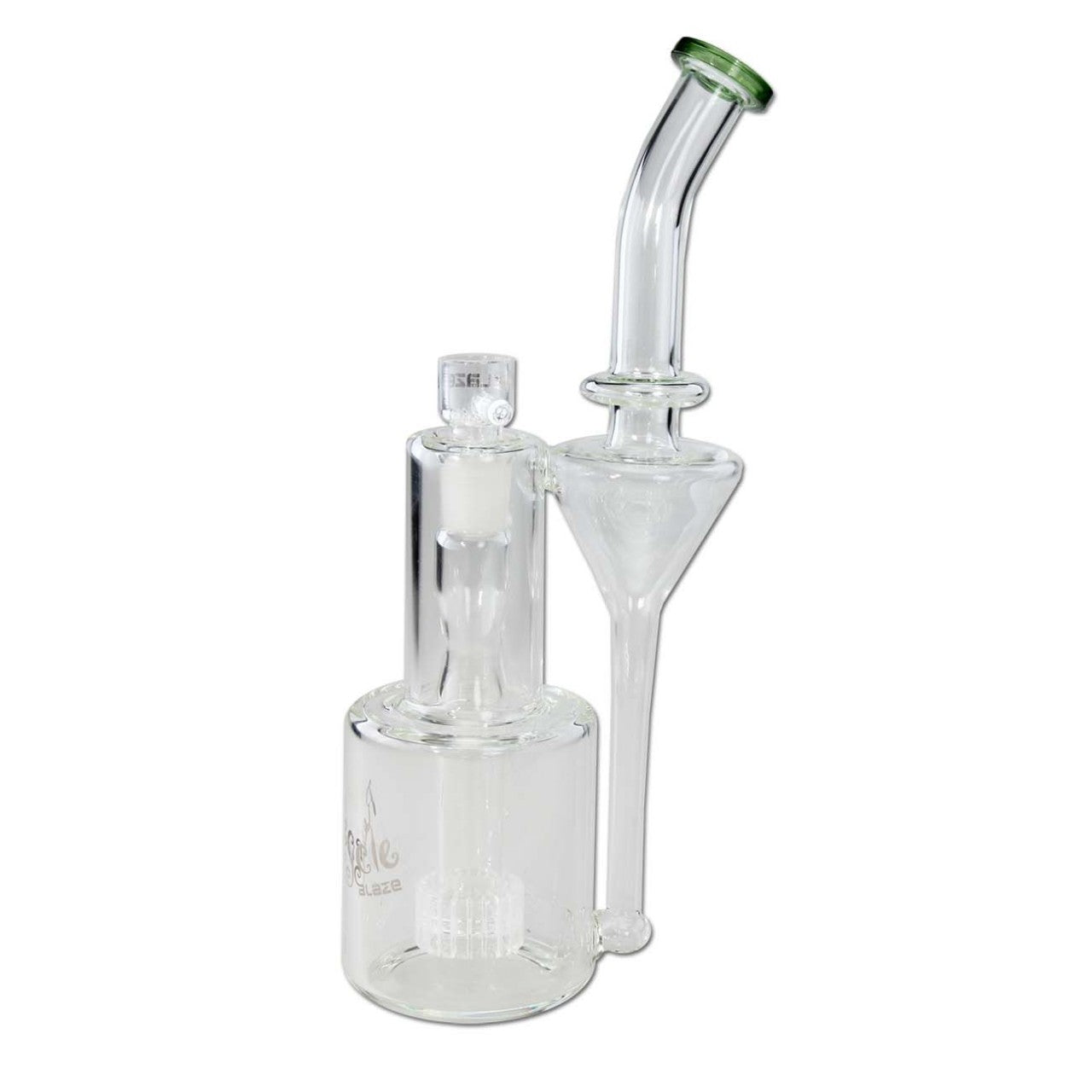 BLAZE GLASS Recycler Glass Bong with Percolator