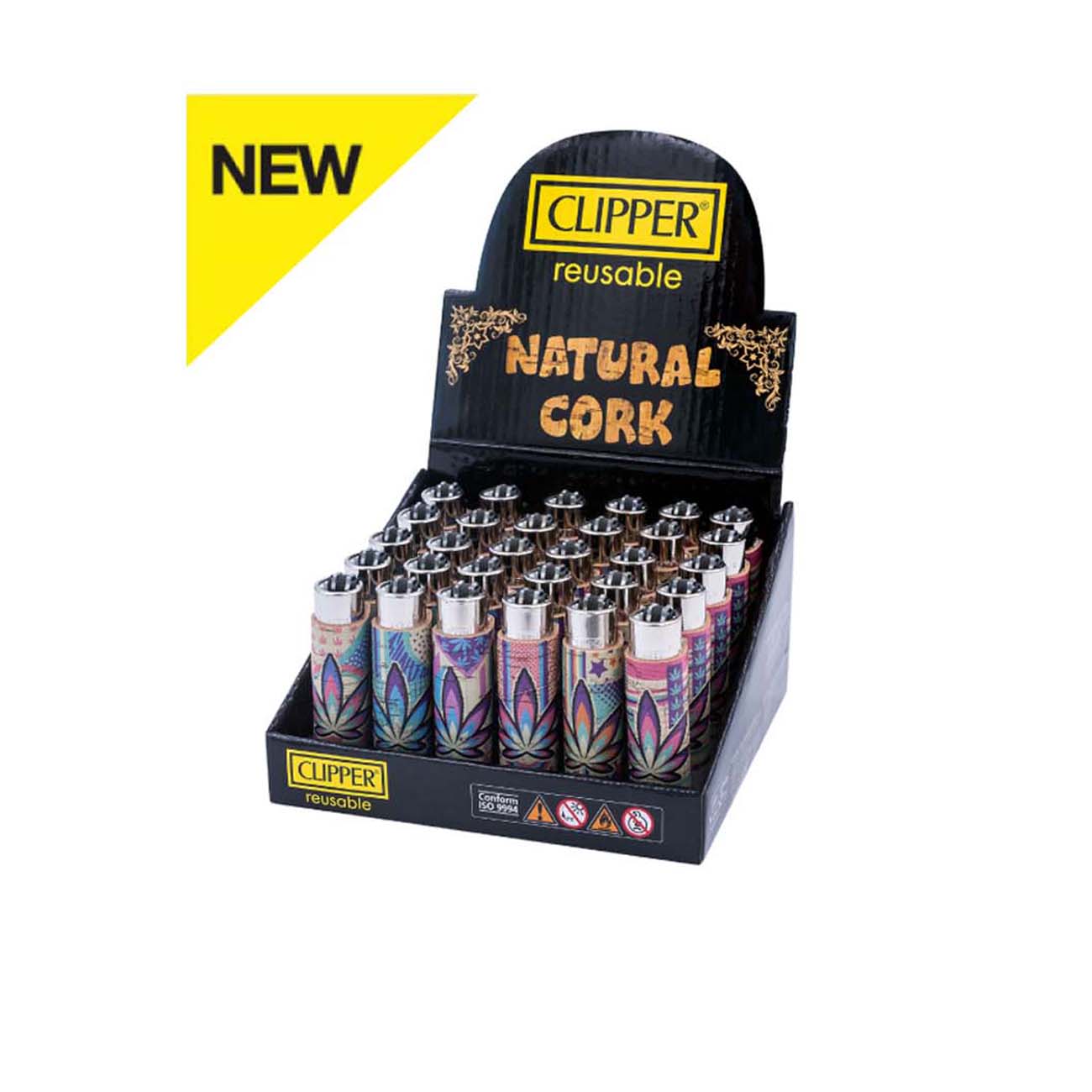 CLIPPER Cork Covers Lighters LEAVES #36