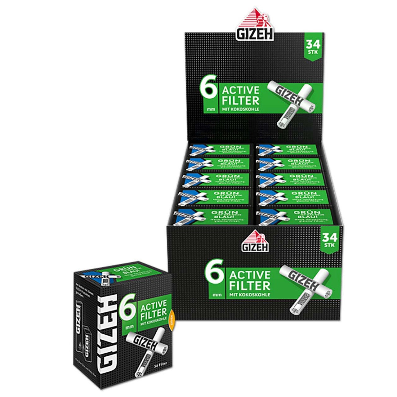 GIZEH Black Activated Charcoal Filters Slim