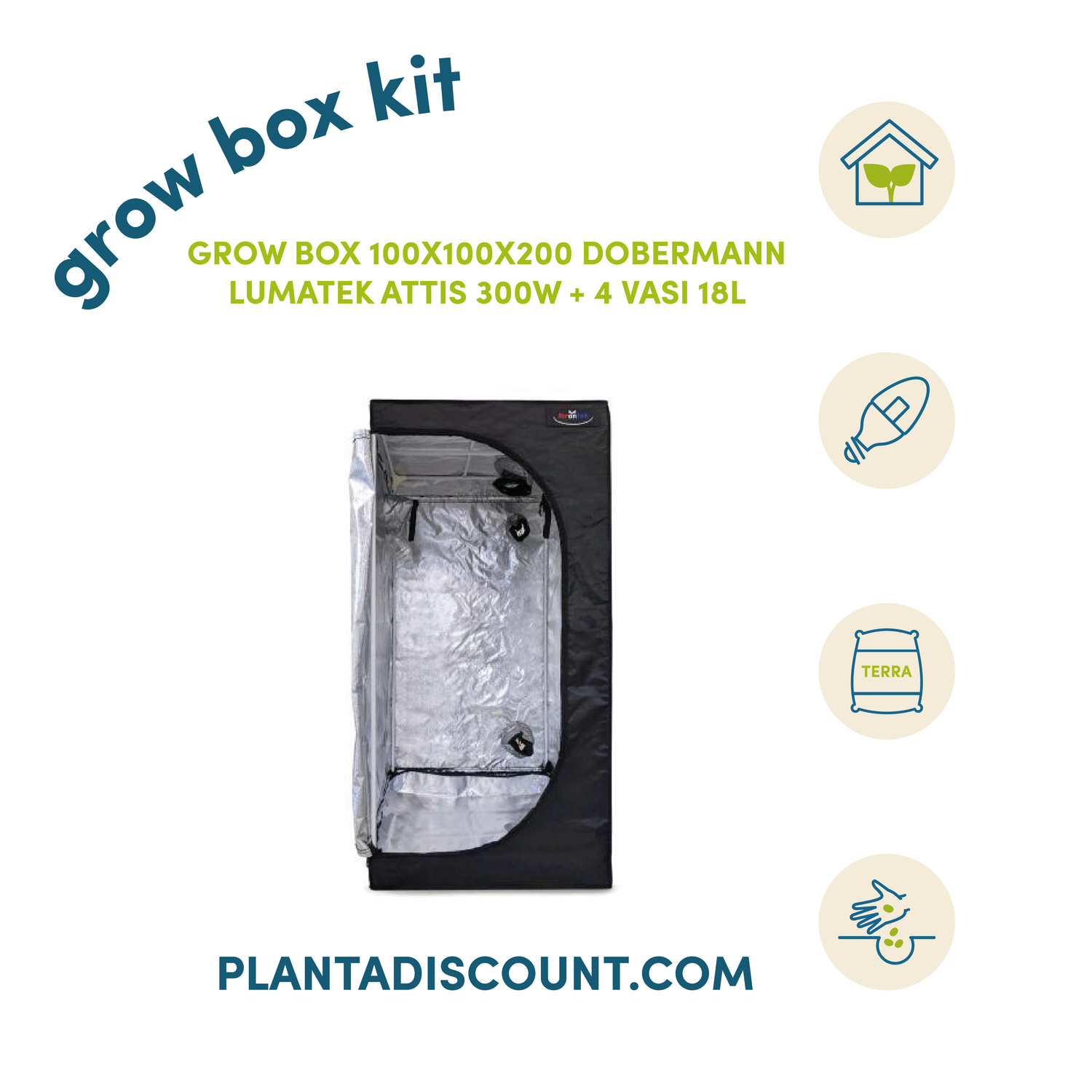 Grow Box Kit Led 300W