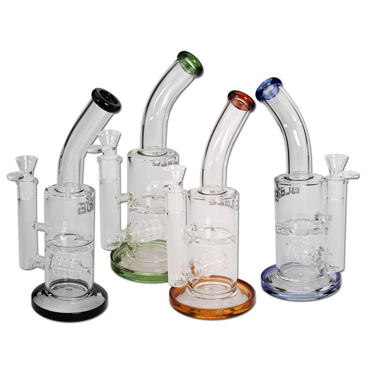 BLAZE GLASS Bong with Turbine Drum Percolator