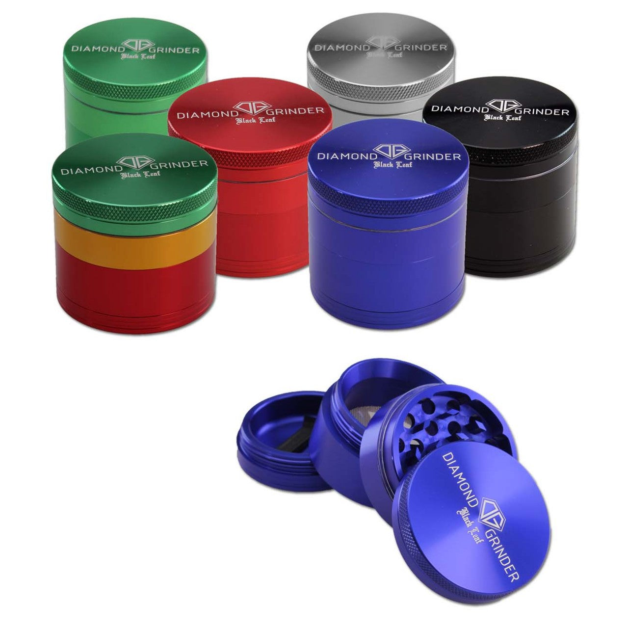 Black Leaf Diamond Grinder 4-part Aircraft Aluminium