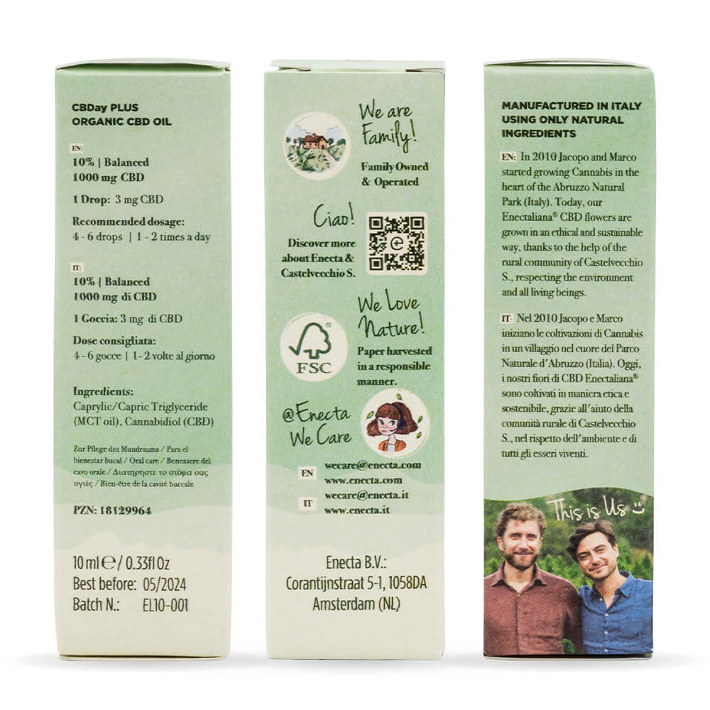 Enecta CBDay Plus Olio di CBD Bilanciato (10ml)