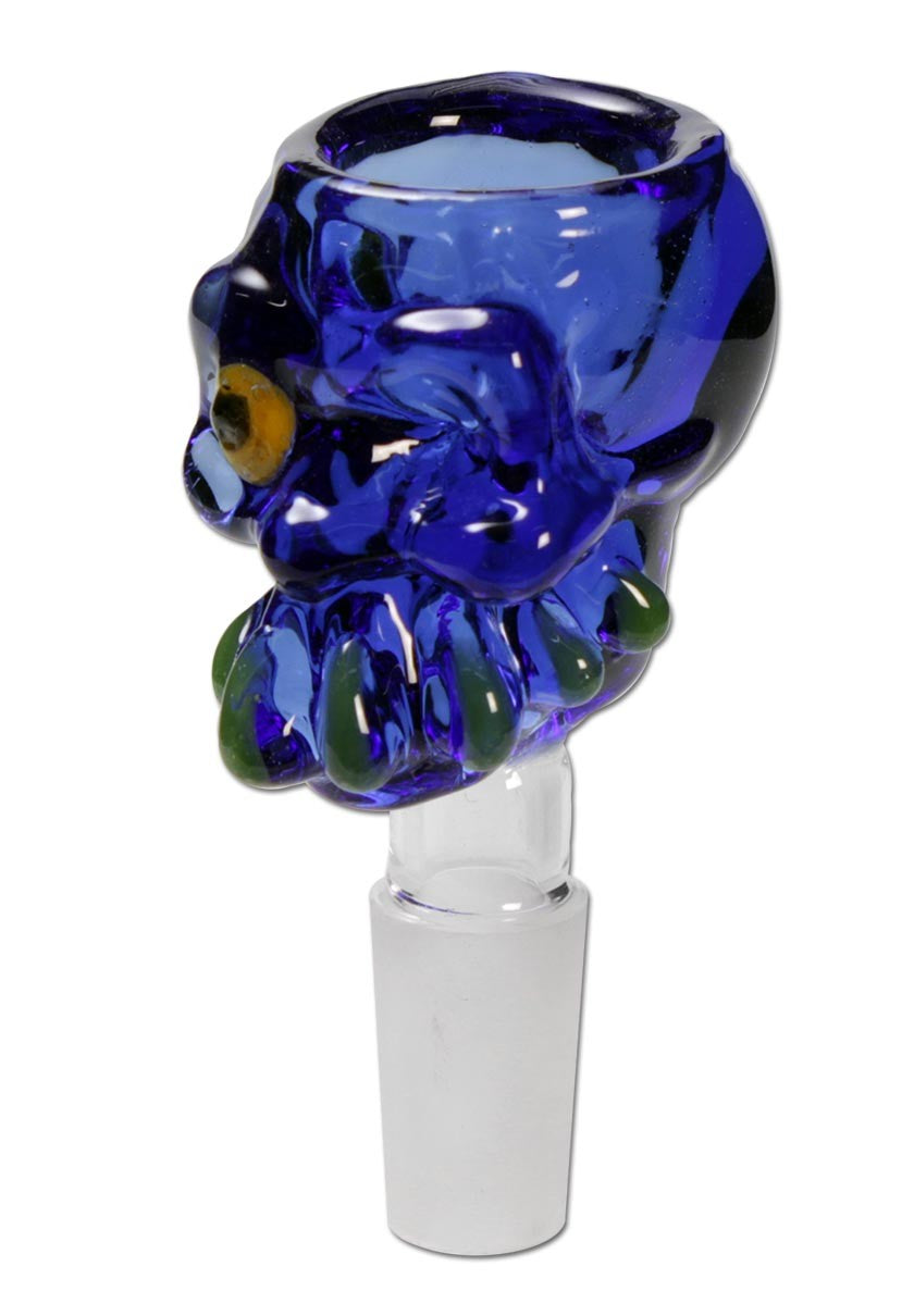 Glass Bowl Zombie blue