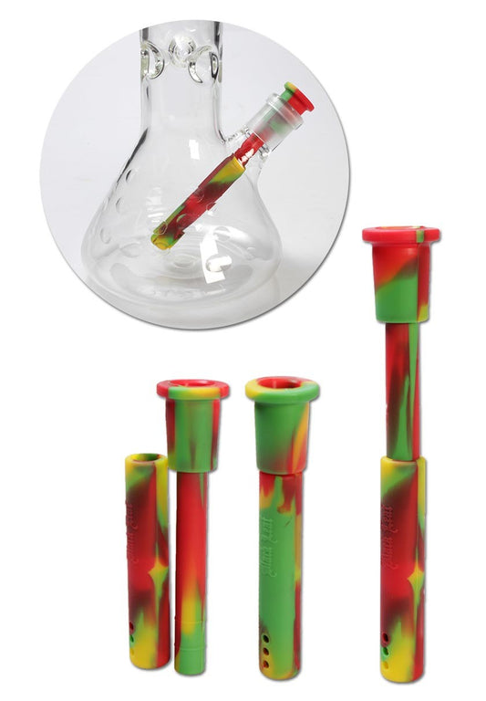 Black Leaf Silicone Hole Diffuser Chillum rasta