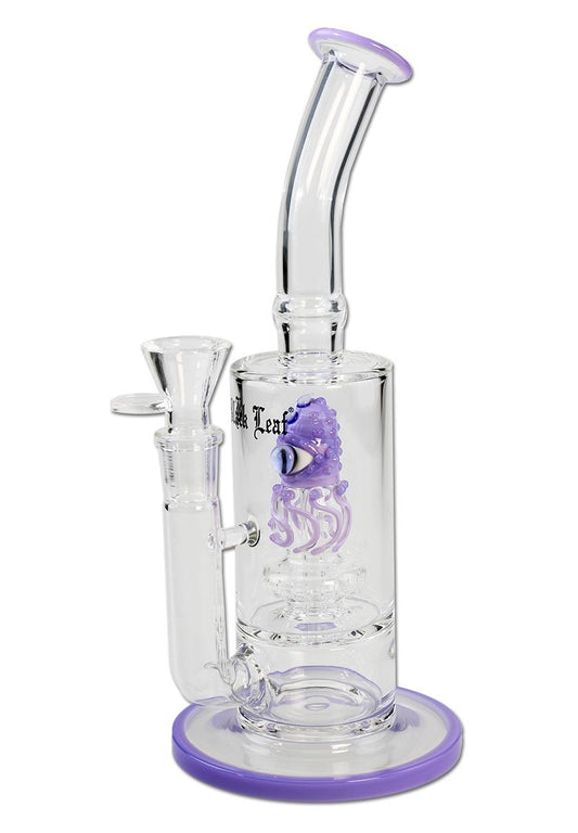 Black Leaf Octopus Bong Shower Head Perco purple
