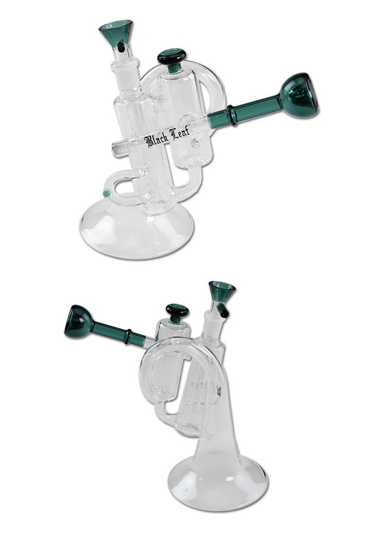 Black Leaf Trumpet Recycle Pipe seagreen