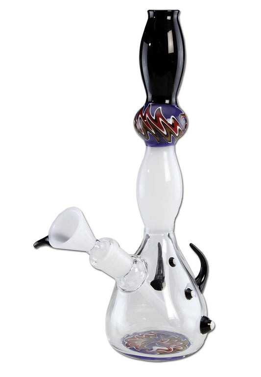 Glass Bong with Horns blue
