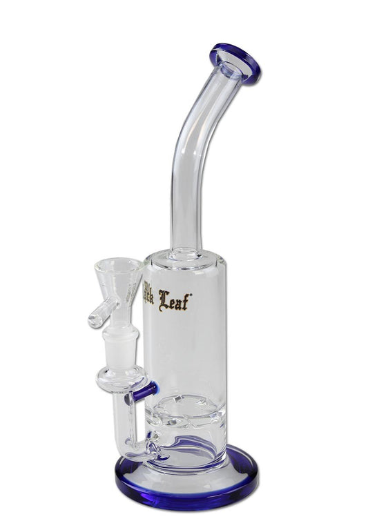Black Leaf Glass Bong with Turbine Disc