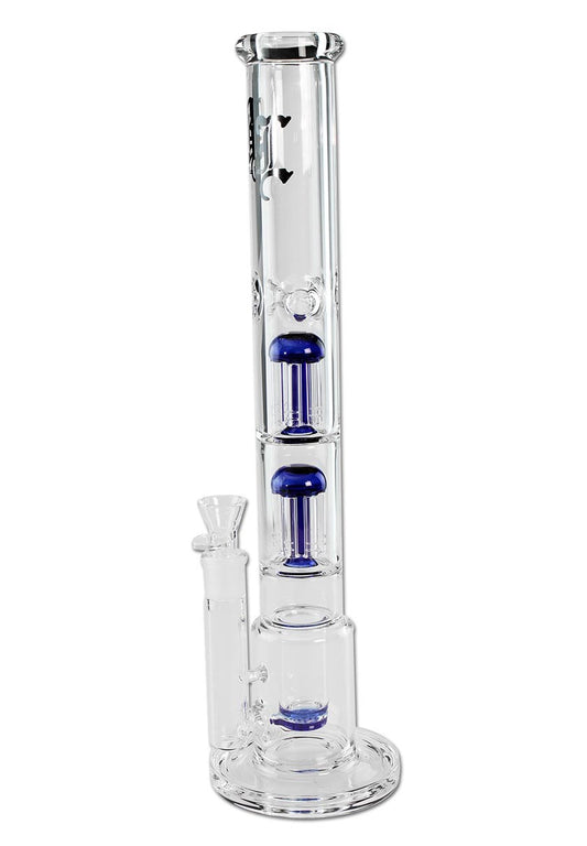 BL Ice Bong HoneyComb 2x 6-Arm Tree Perco blue