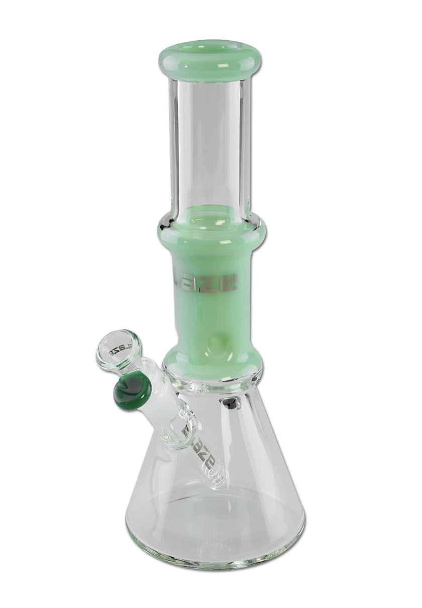 BLAZE GLASS Flask Bong Ice jade