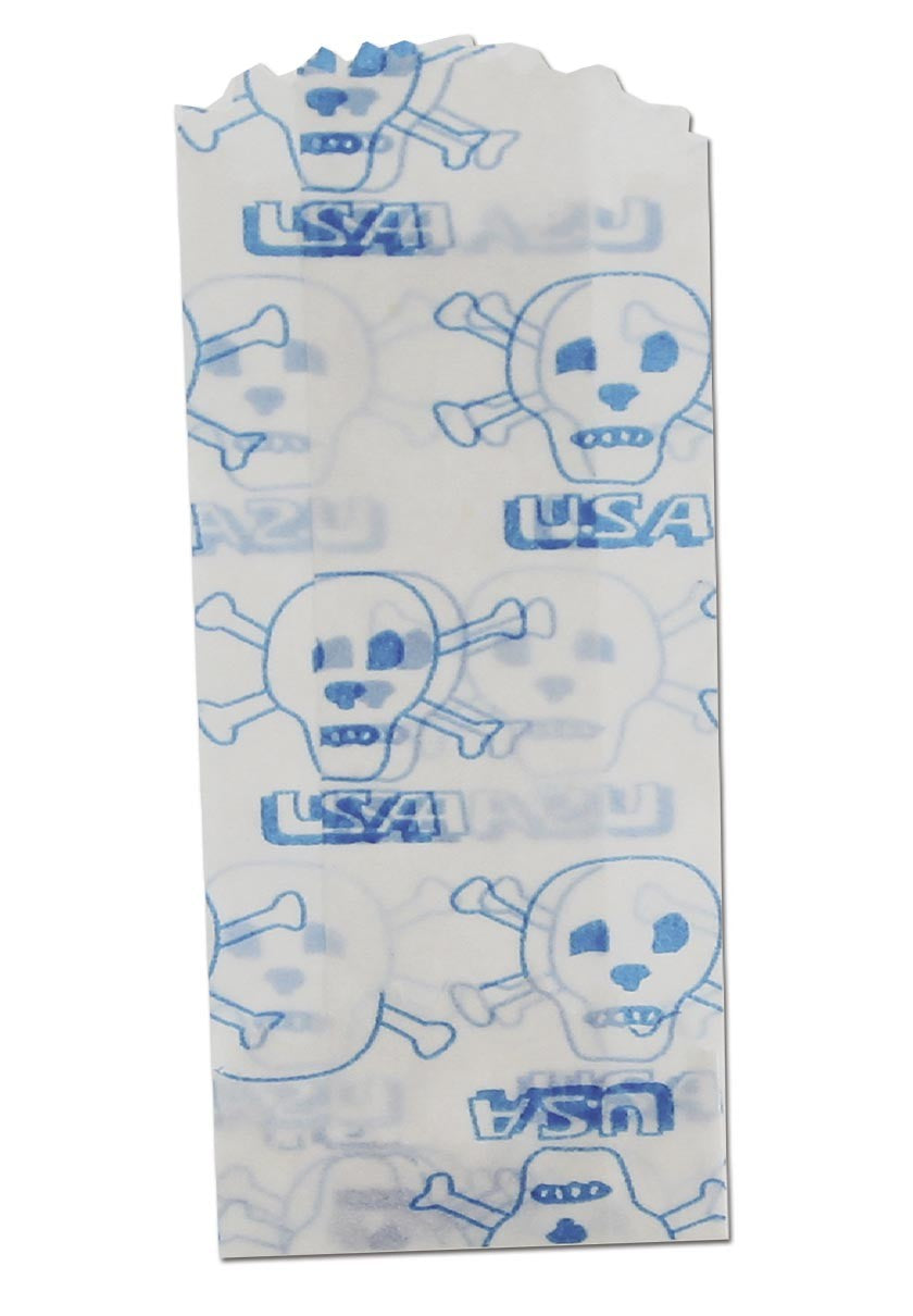 Little Bags made of Parchment Paper USA Skull