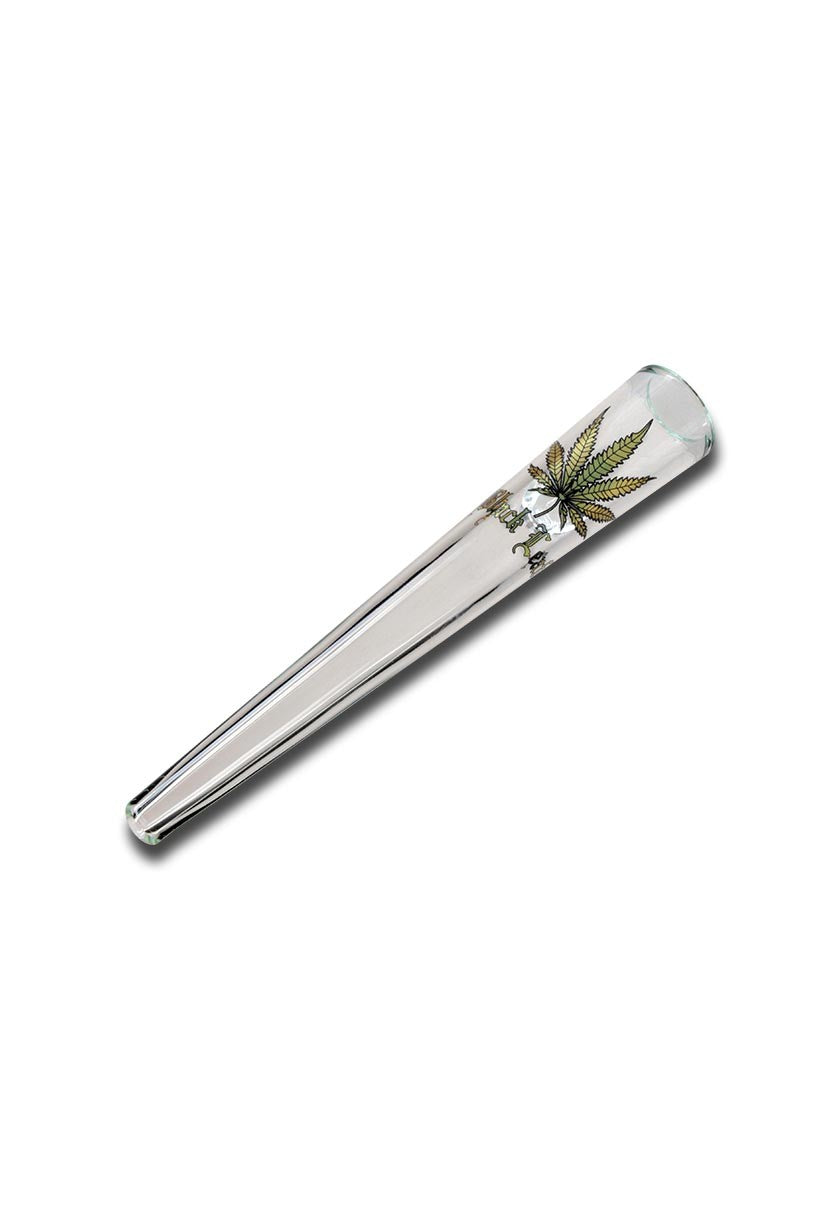 Black Leaf Glass Chillum clear