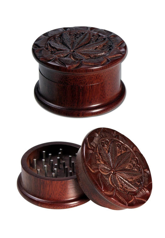 Rosewood Grinder Leaf 2-part carved