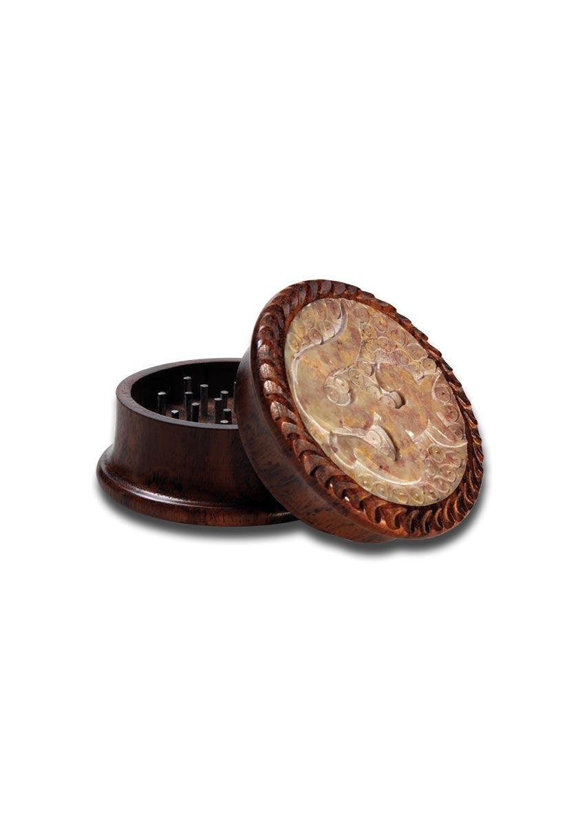 Rosewood Grinder OM 2-part carved w. Inlay