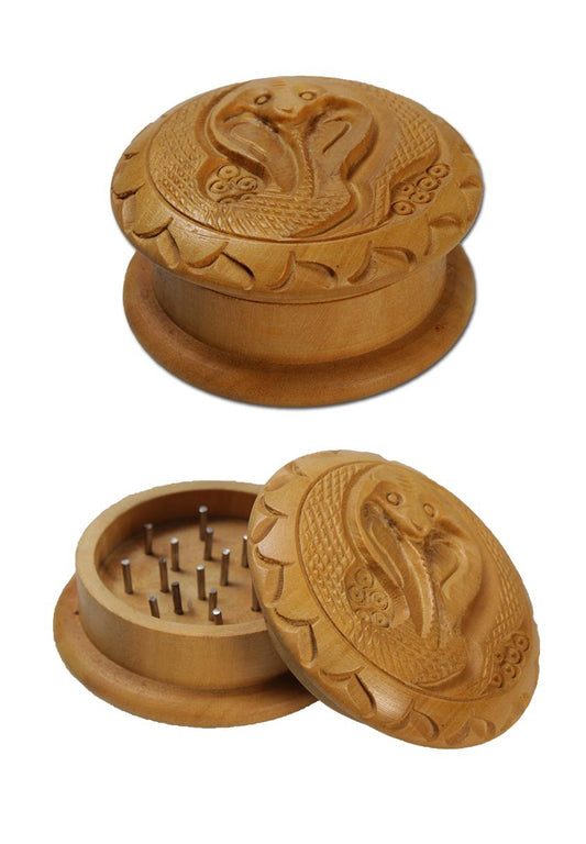Shisham Grinder Snake 2-part carved