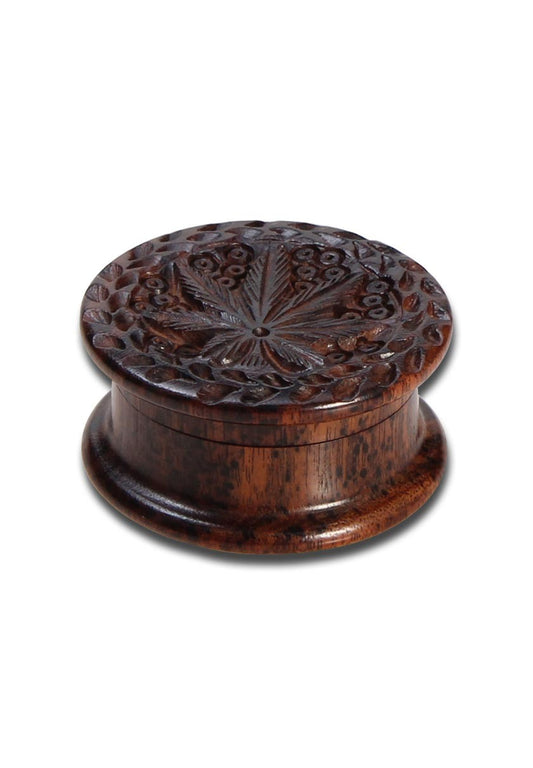 Rosewood Grinder Leaf 2-part carved foglia