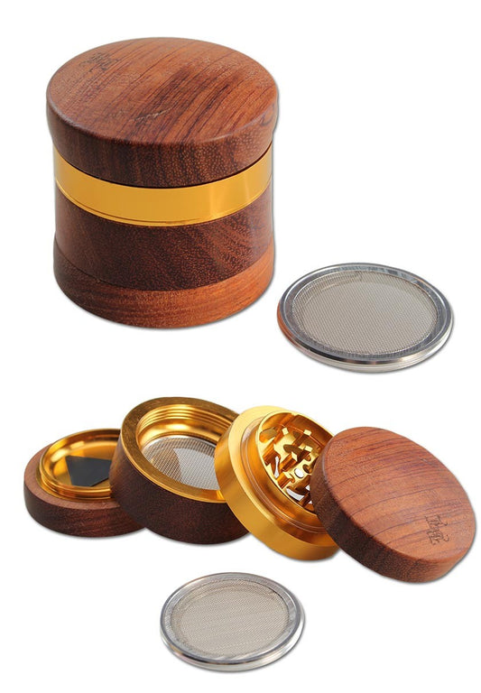 BL Grinder in alluminio/legno in 4 parti