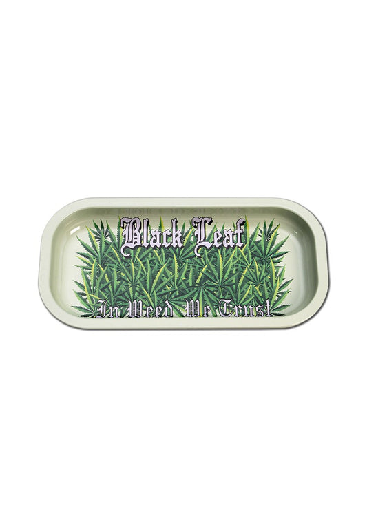 Black Leaf In Weed We Trust Rolling Tray