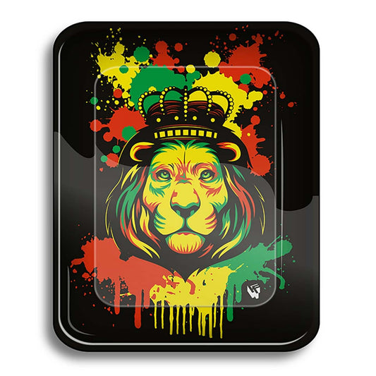 Rolling Tray Rasta Stencil Lion