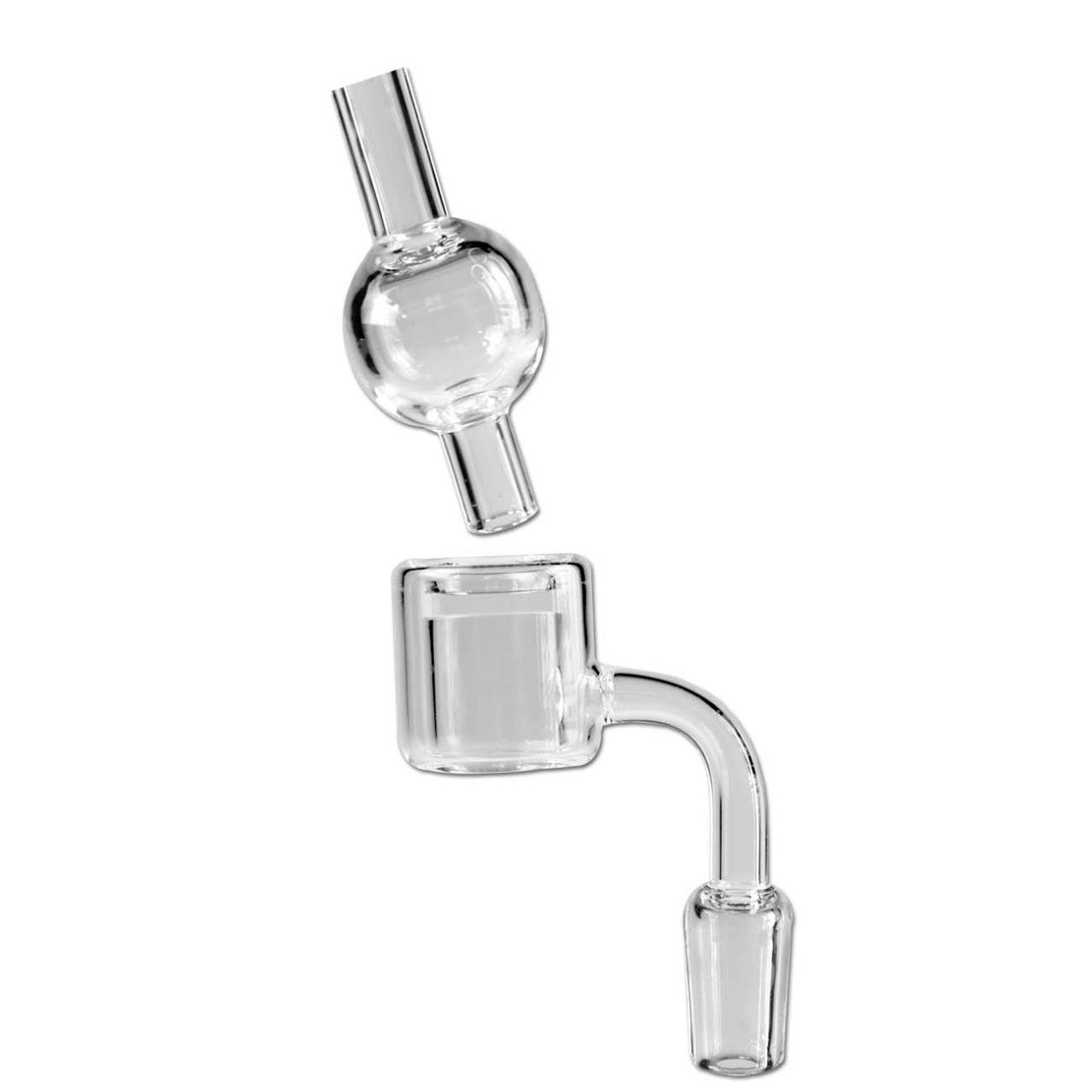 Glass Banger Set clear Grinding with Carb Cap
