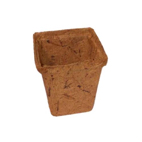 Jiffy vaso in cocco quadrato 8x8 con foro di drenaggio