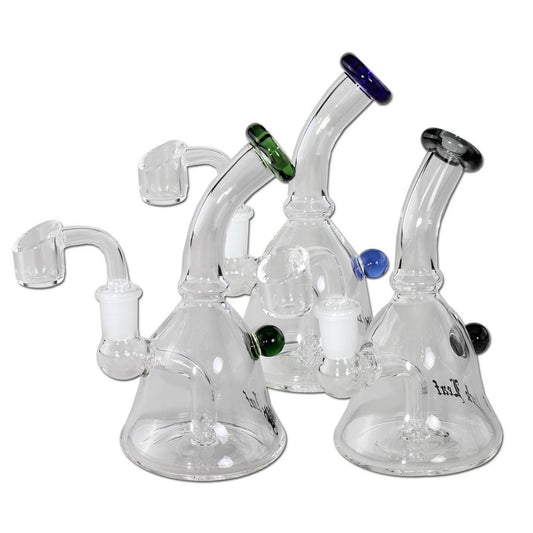 Black Leaf Oil Bong/Dab Rig with Hole Diffuser