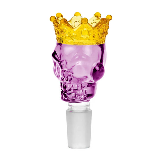 Skull Crown Pink Glass Bong Bowl