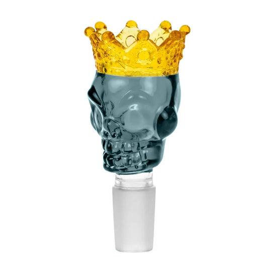 Skull Crown Blue Glass Bong Bowl