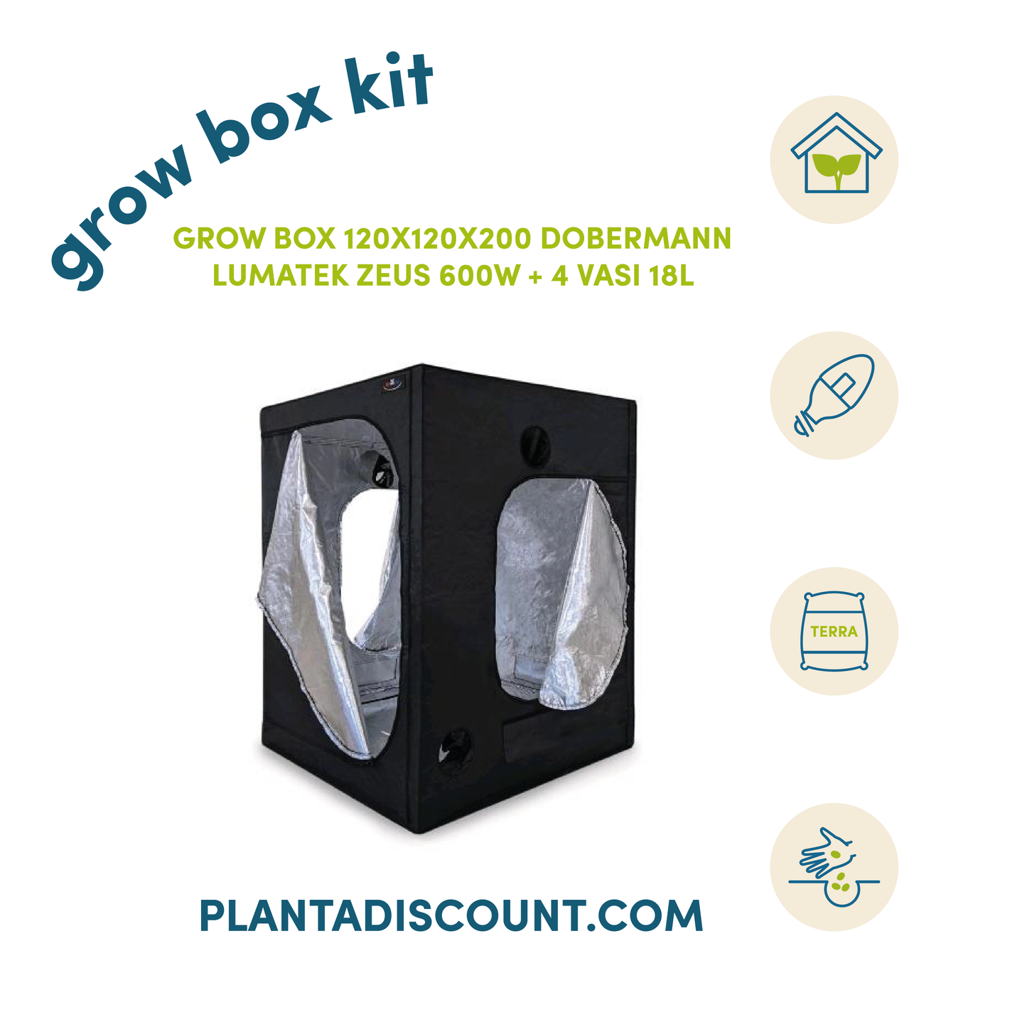 Grow Box Kit Led 600W