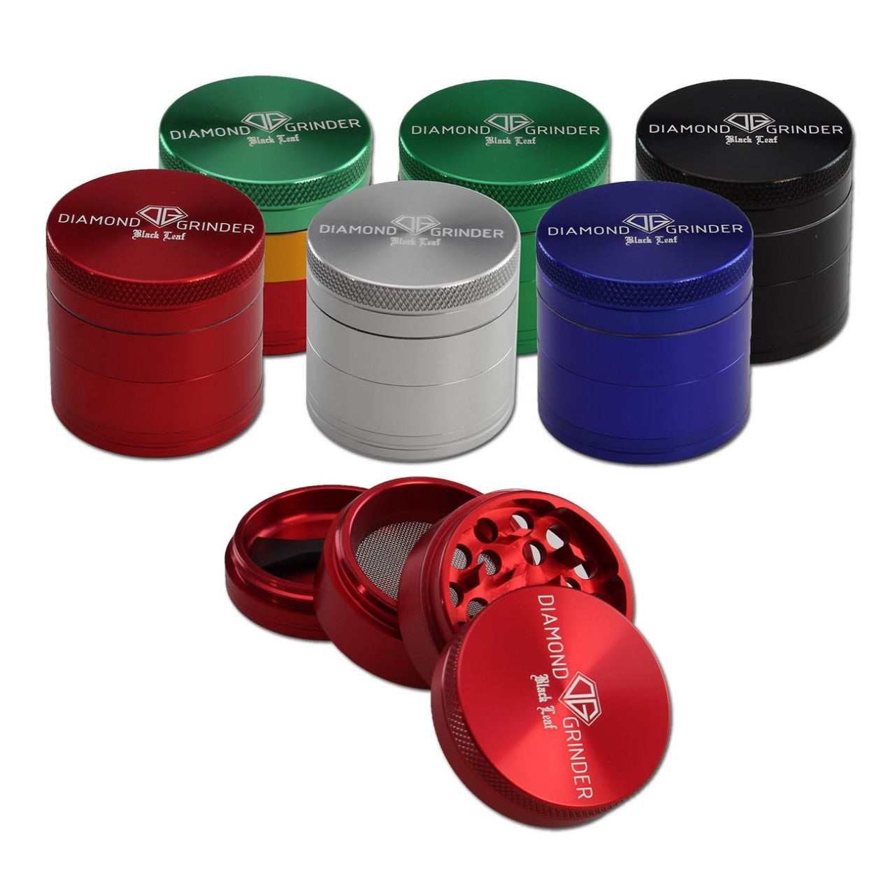 Black Leaf Diamond Grinder 4-part Aircraft Aluminium