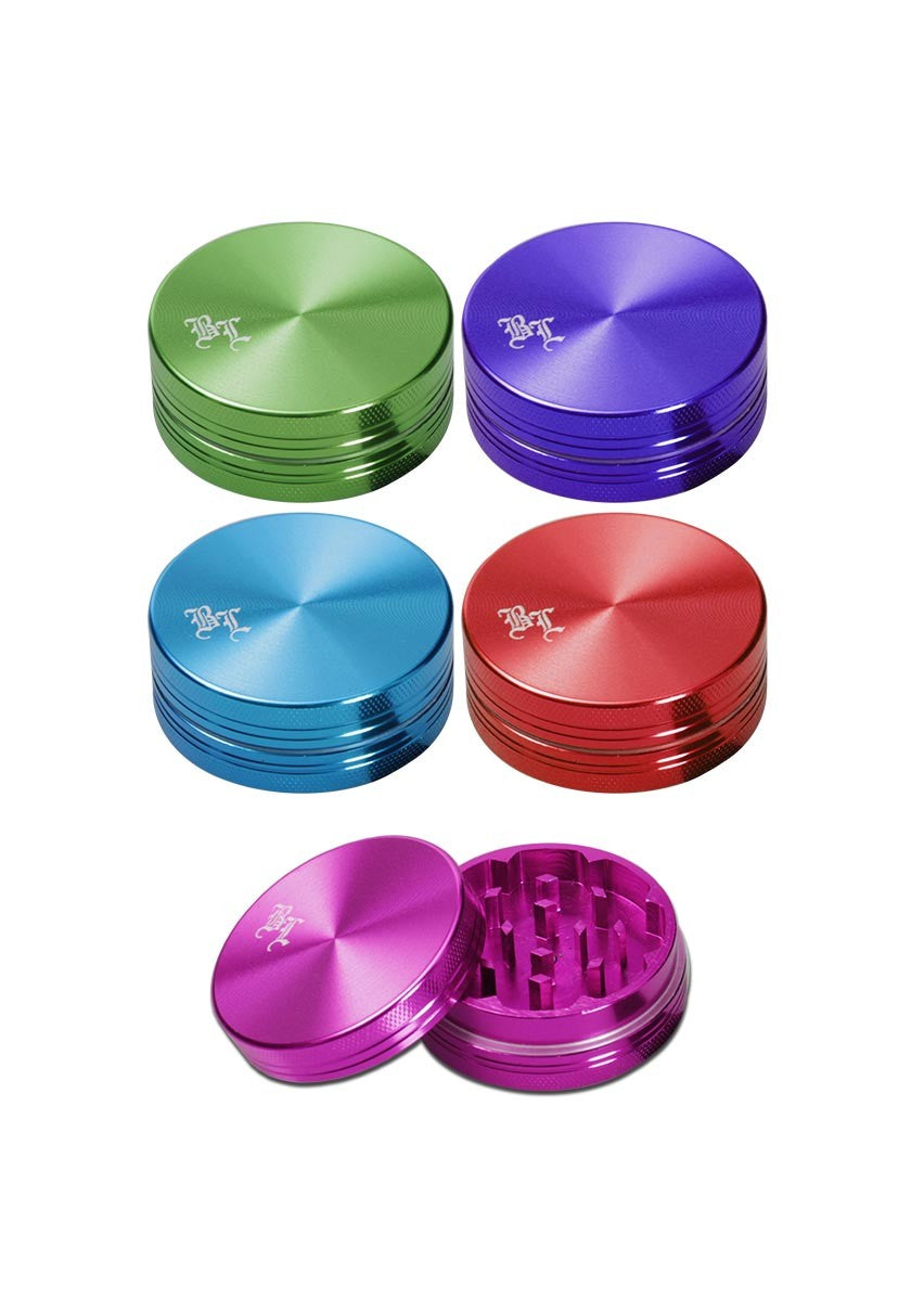 Black Leaf Aluminium Grinder 2-part