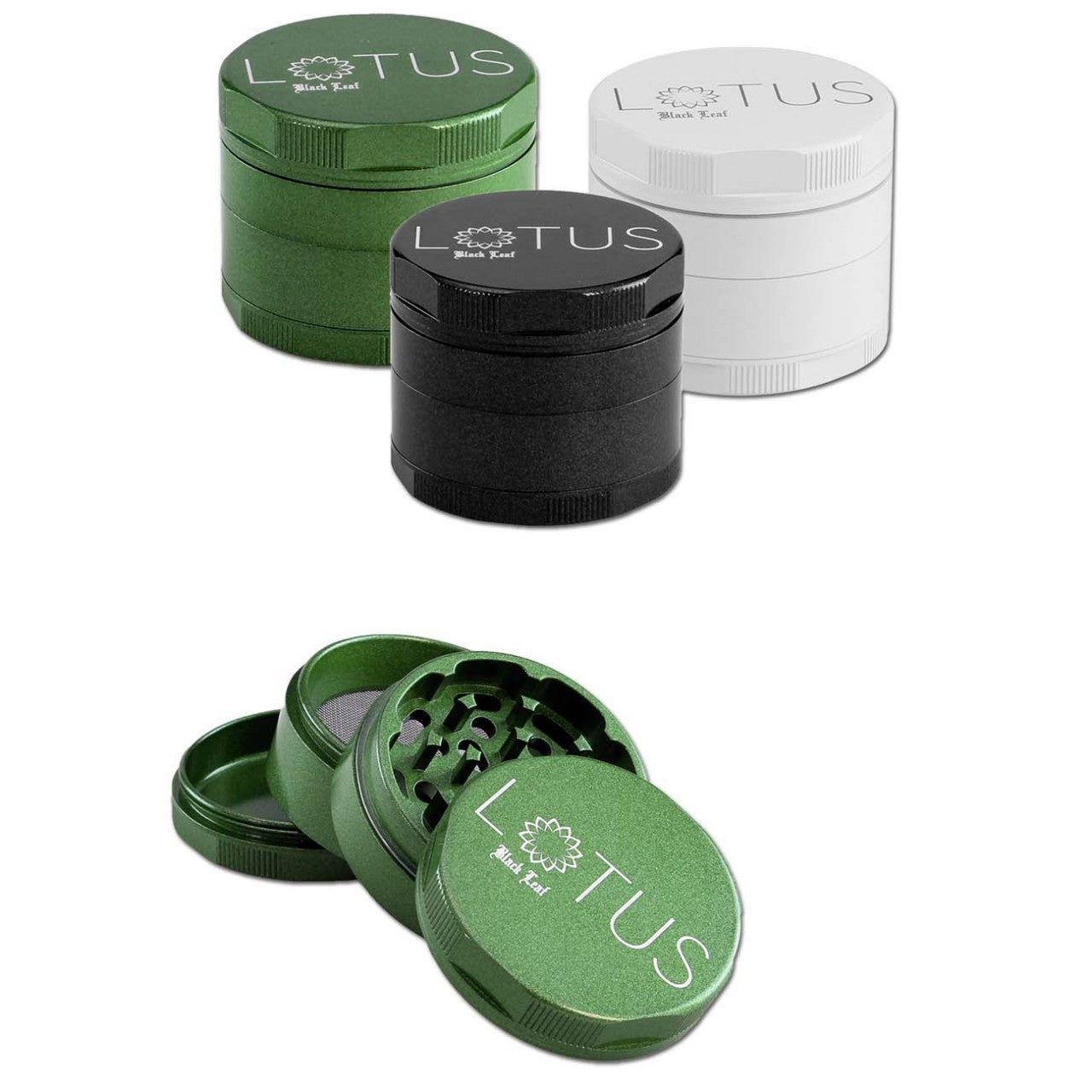 Black Leaf Lotus Grinder 4-part