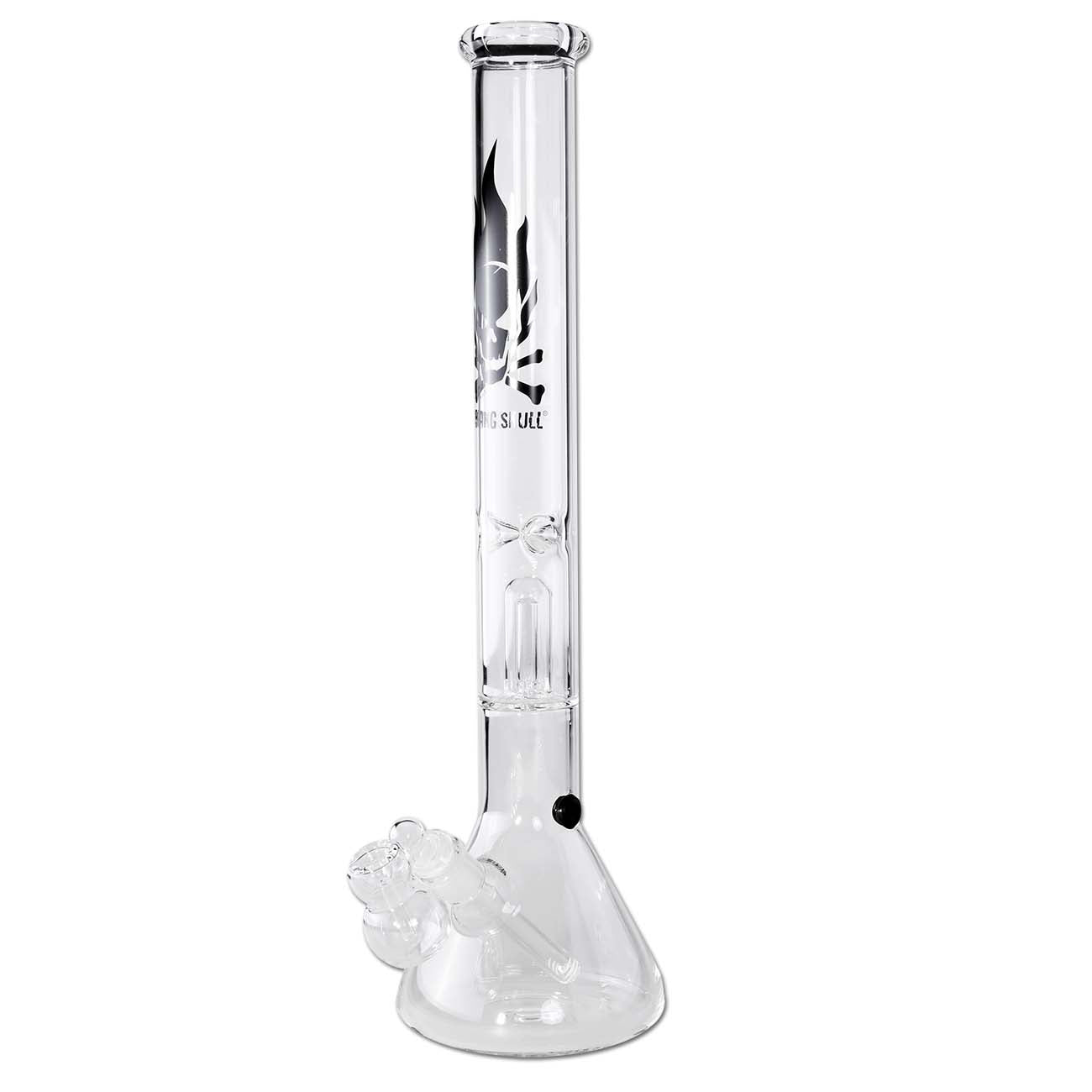 Bong in vetro foglia nera trasparente 1xPercolator