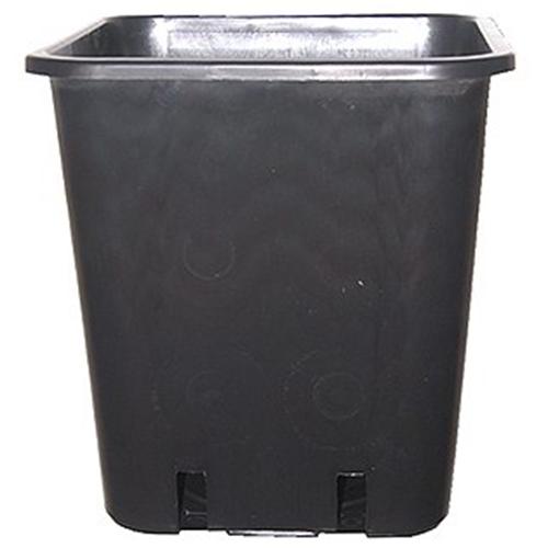 Vaso a base quadrata in plastica NERO più resistente